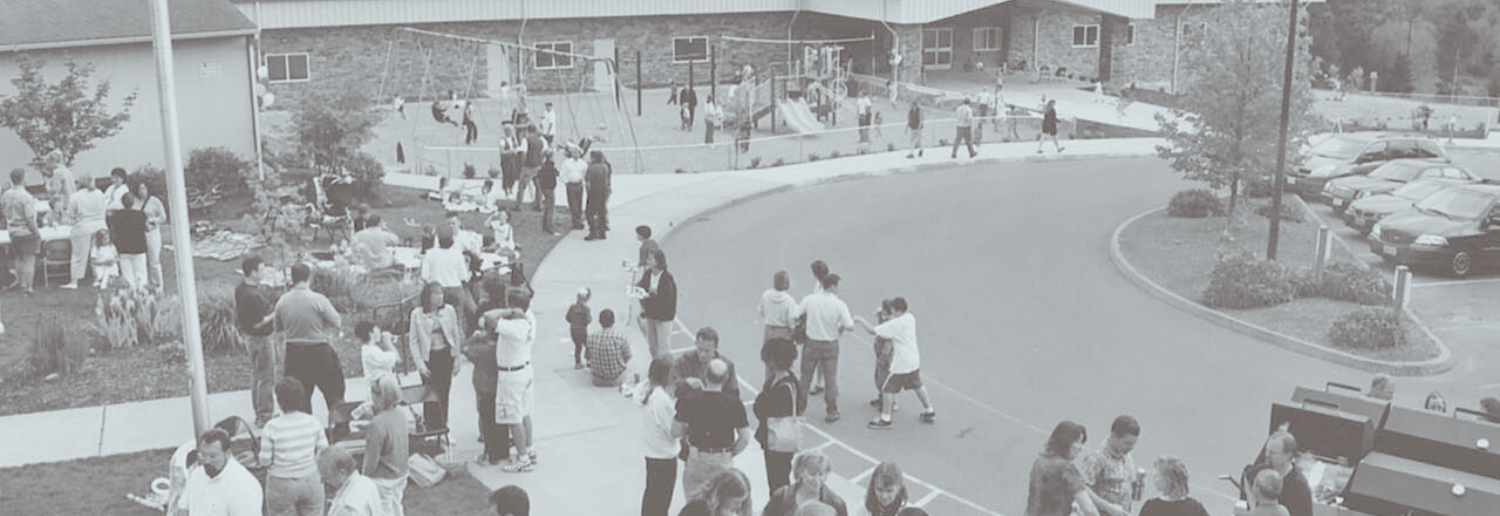 Historical Photo of Exterior of Lighthouse with People