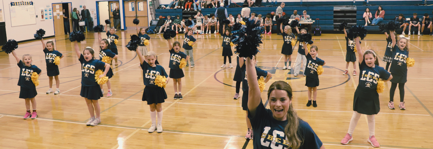 Photo of Cheerleaders in LCS Gym